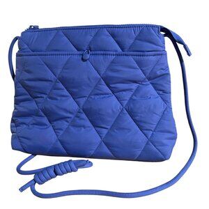 Vera Bradley Original Hipster Crossbody Bag Blue Diamond Quilted Nylon Versatile
